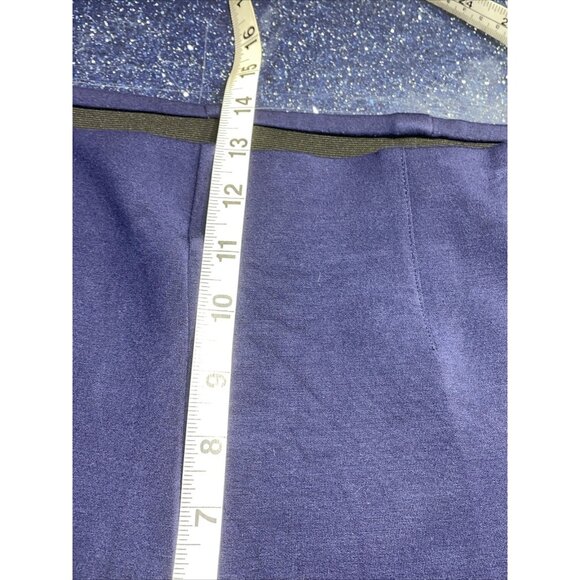 Lane Bryant Wide Leg Trousers Navy Blue Stretch Elastic Waist Pockets Sz 16 - Picture 8 of 10